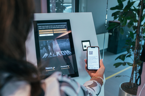 Aanmeldzuil aanmelden met QR-code
