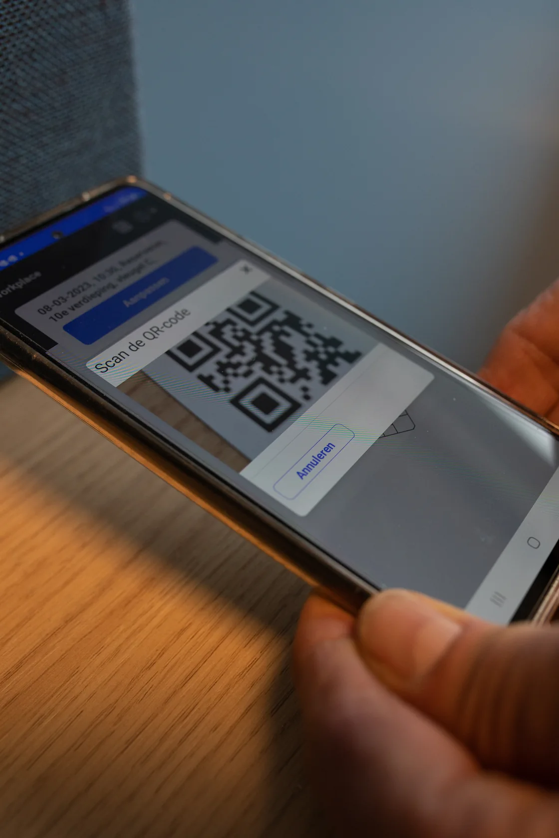 QR-code check-in en out bij Flynth
